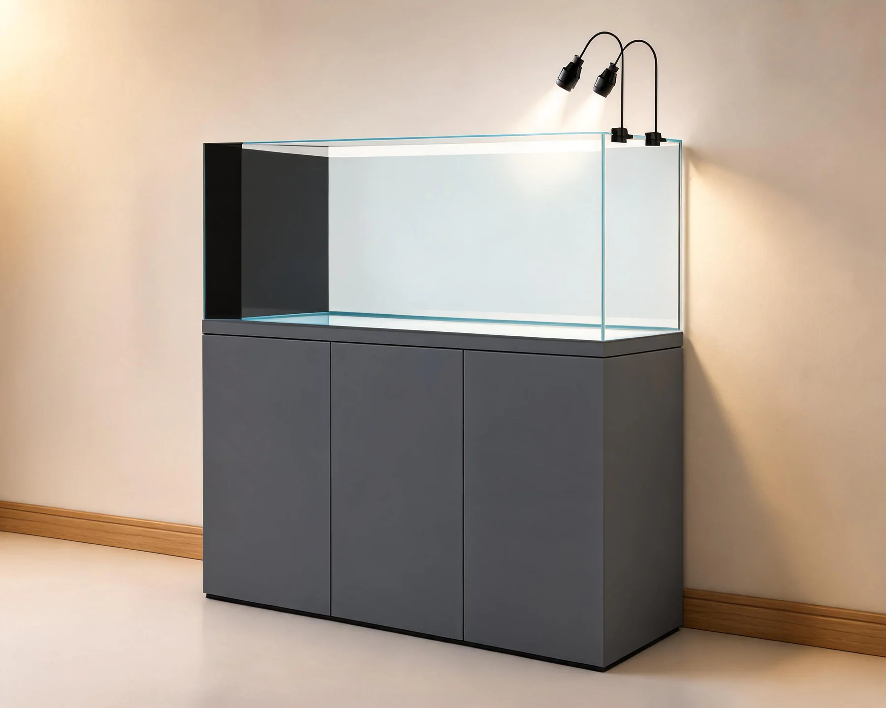 Sistema de acuario y mueble con equipos ocultos